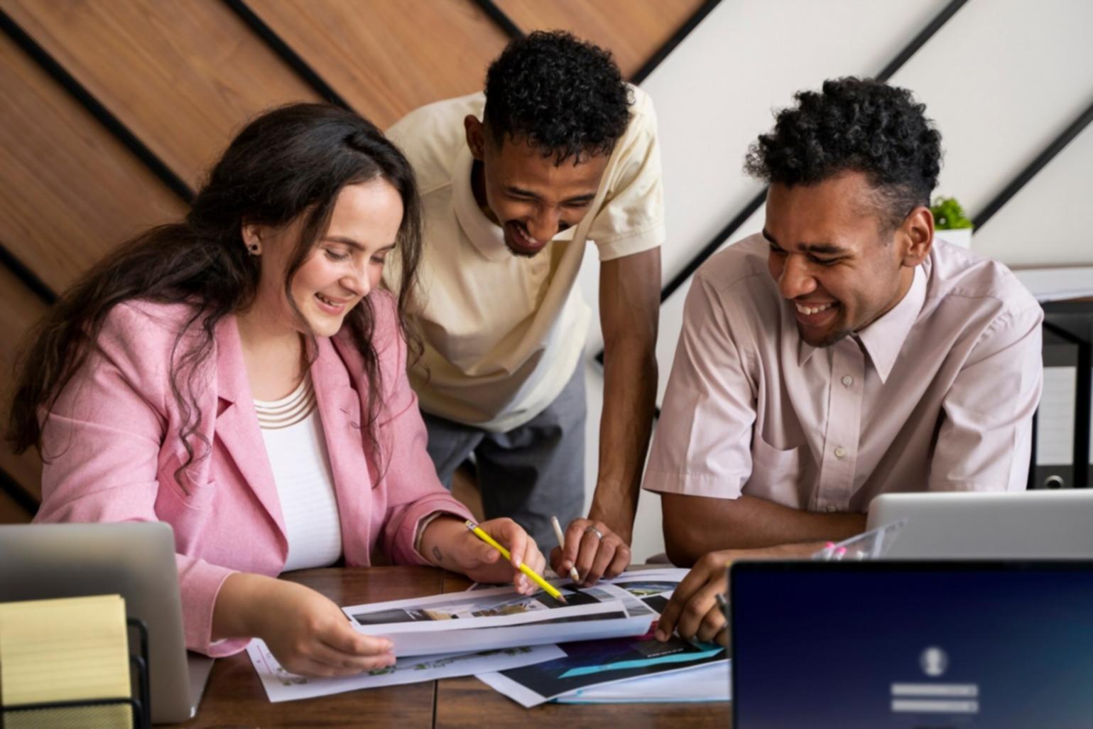 Strategic business analysis session with financial planning documents